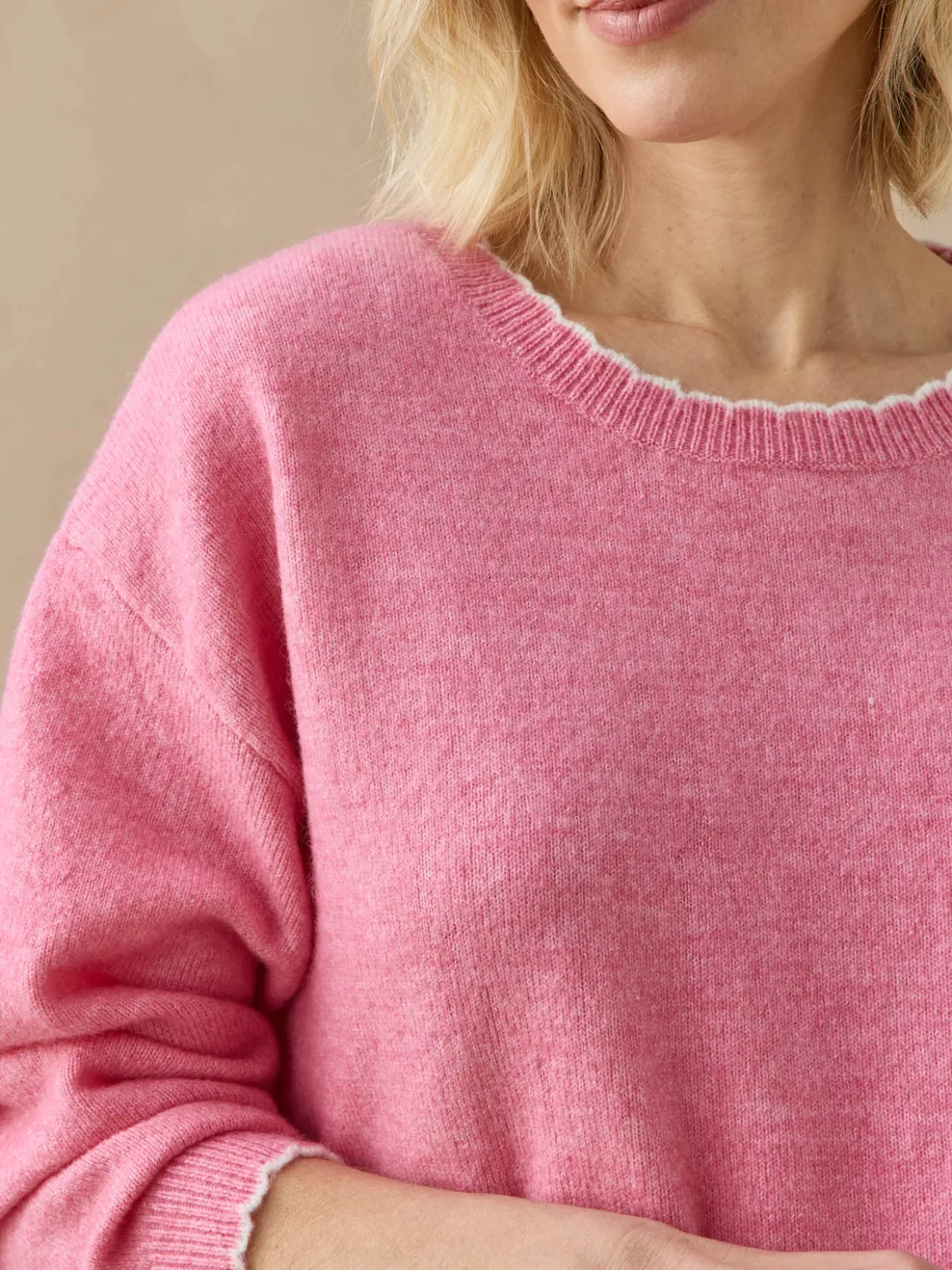 Pull classique avec laine col rond