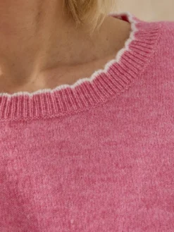 Pull classique avec laine col rond
