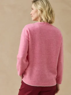 Pull classique avec laine col rond