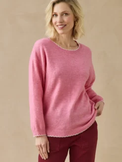 Pull classique avec laine col rond
