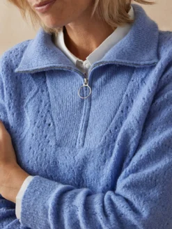 Pull col camionneur zippé