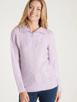 Pull col camionneur zippé