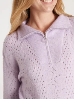 Pull col camionneur zippé