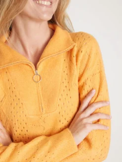 Pull col camionneur zippé