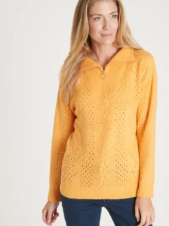 Pull col camionneur zippé
