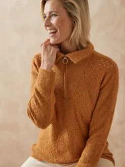 Pull col camionneur zippé