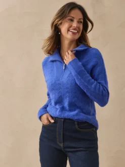 Pull col camionneur zippé