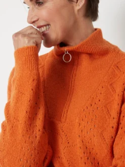 Pull col camionneur zippé