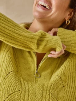 Pull à col camionneur zippé