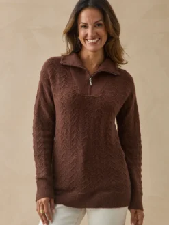 Pull col camionneur zippé