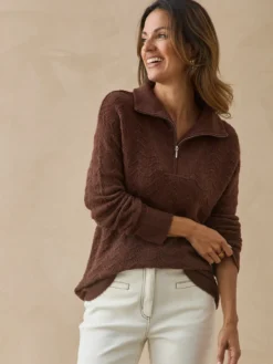 Pull col camionneur zippé