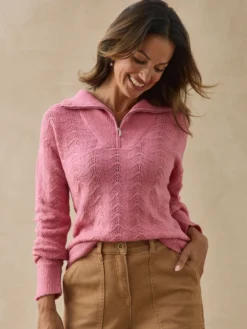 Pull col camionneur zippé
