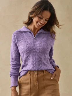 Pull col camionneur zippé