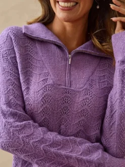Pull col camionneur zippé