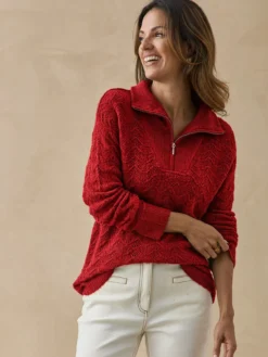 Pull col camionneur zippé