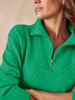 Pull col camionneur zippé