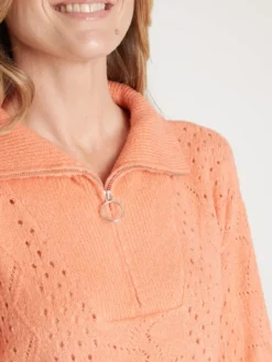 Pull col camionneur zippé