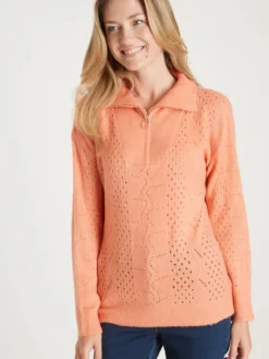 Pull col camionneur zippé