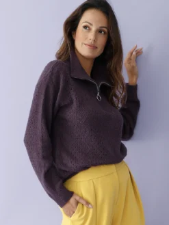 Pull col camionneur zippé