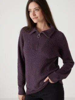 Pull col camionneur zippé