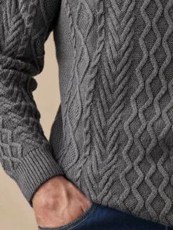 Pull col camionneur zippé 30% laine