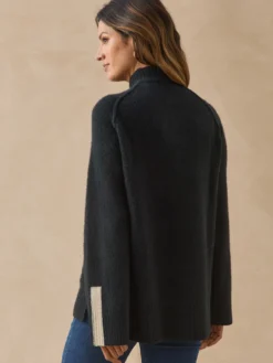Pull col montant avec laine