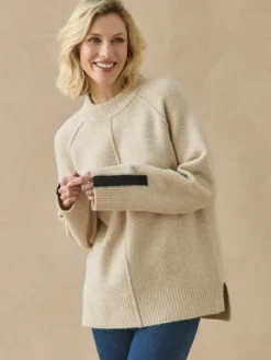 Pull col montant avec laine