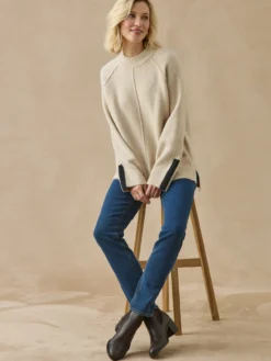 Pull col montant avec laine