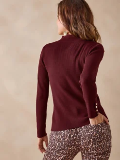 Pull col montant avec laine