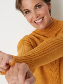 Pull col montant en jersey envers