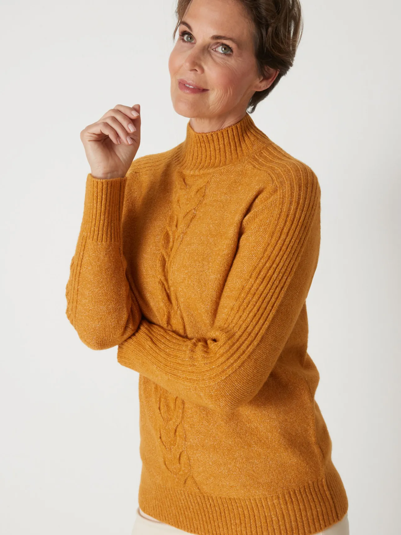 Pull col montant en jersey envers