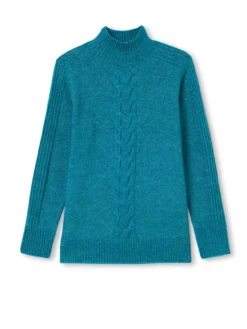 Pull col montant en jersey envers