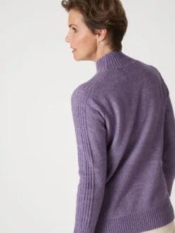 Pull col montant en jersey envers
