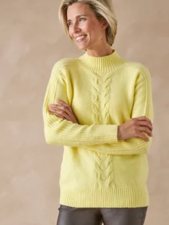 Pull col montant en jersey envers