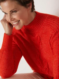 Pull col montant en jersey envers