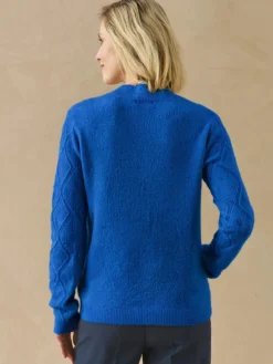 Pull col montant maille ajourée