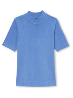 Pull col montant manches courtes