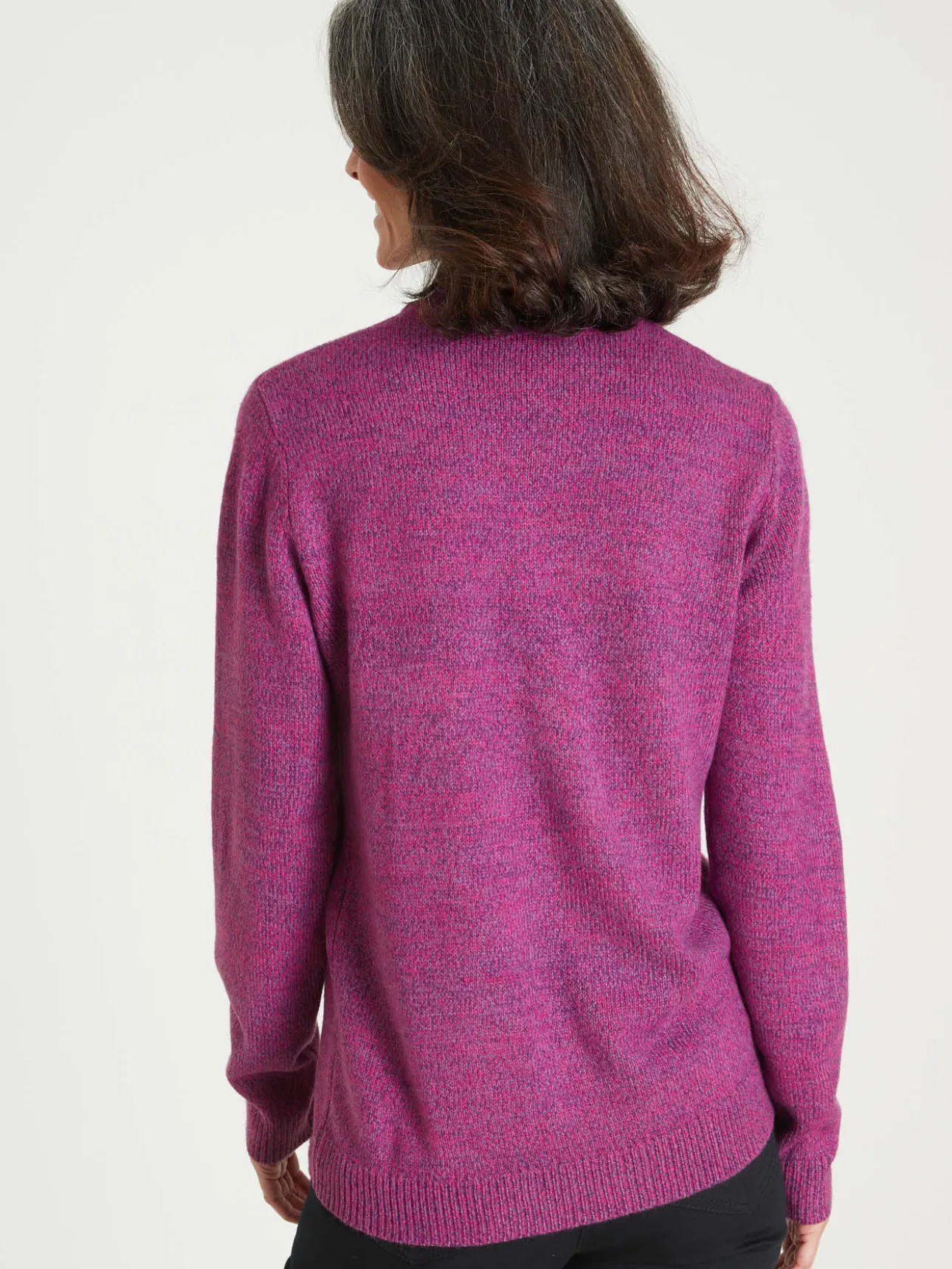 Pull col montant manches longues