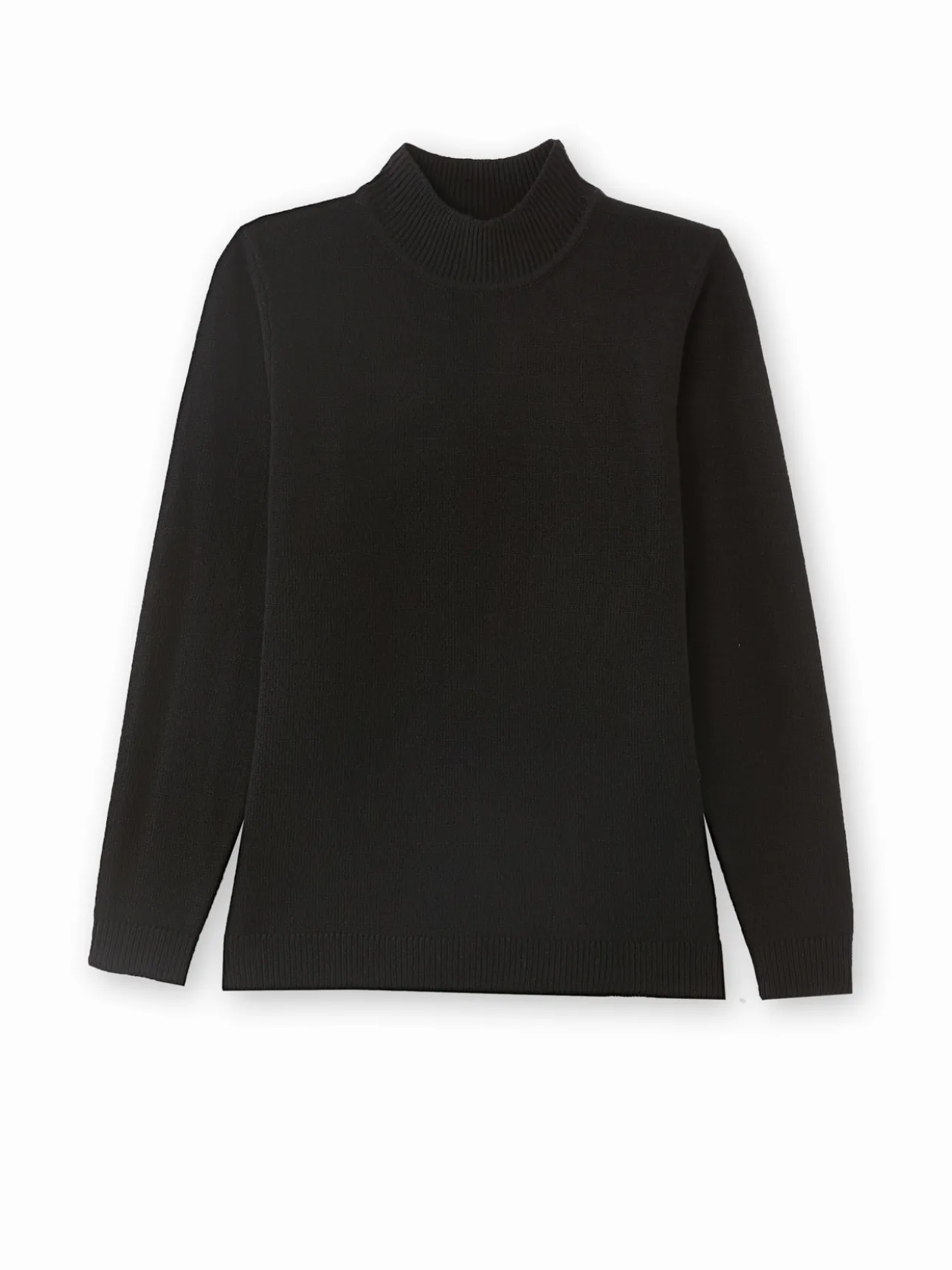 Pull col montant manches longues
