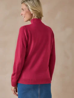 Pull col montant manches longues