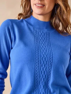 Pull col montant torsadé