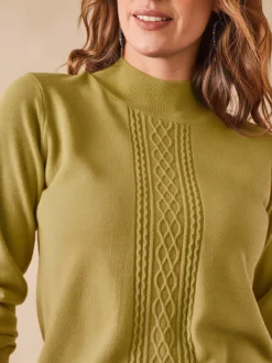 Pull col montant torsadé