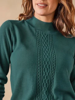 Pull col montant torsadé
