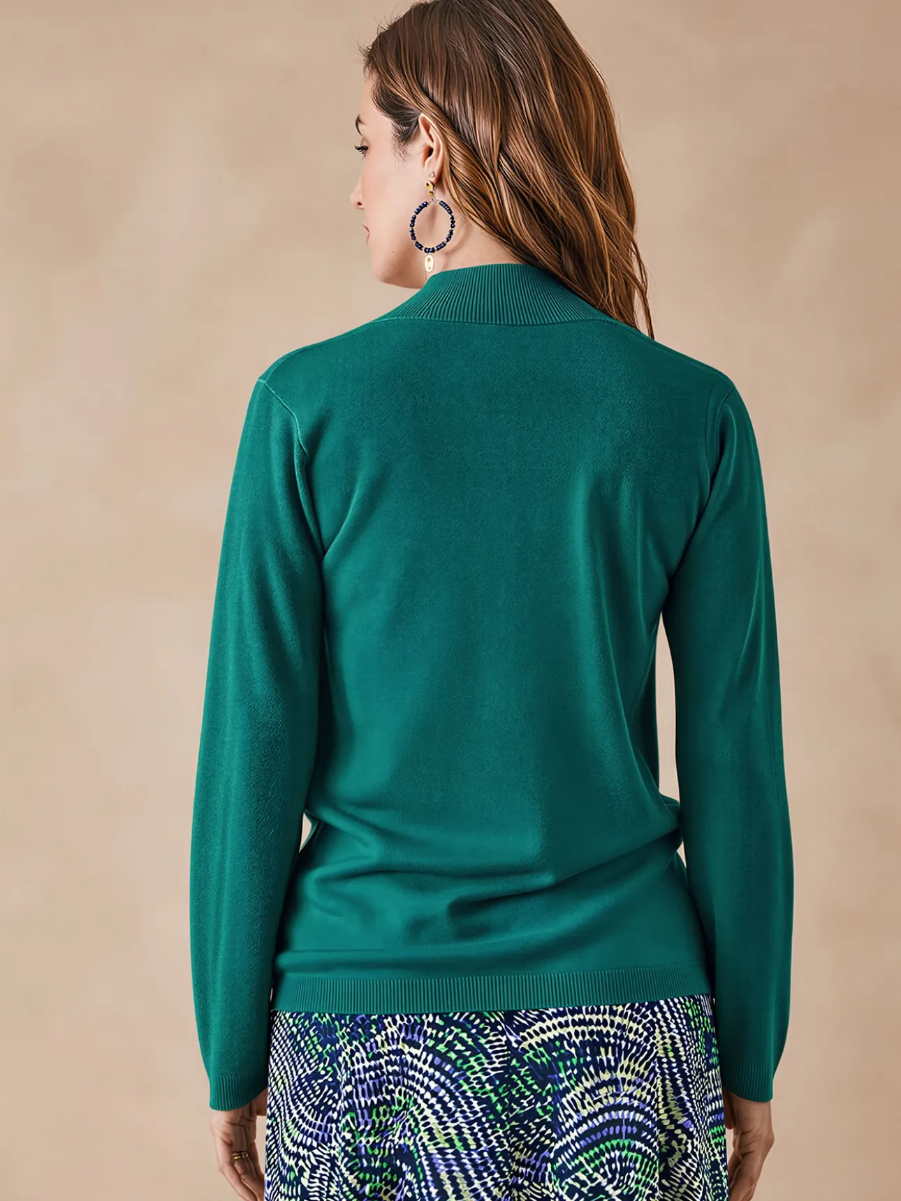 Pull col montant torsadé