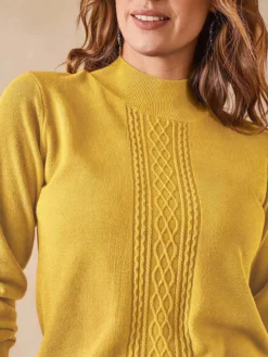 Pull col montant torsadé