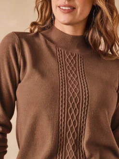 Pull col montant torsadé