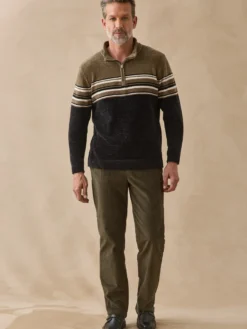 Pull col montant zippé manches longues