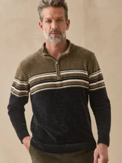 Pull col montant zippé manches longues