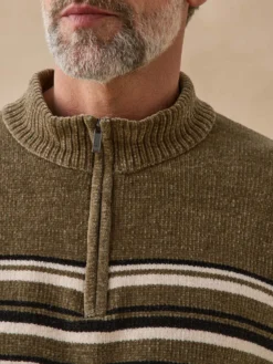 Pull col montant zippé manches longues