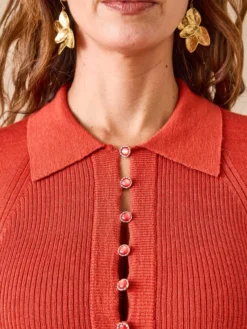 Pull col polo 50% laine mérinos